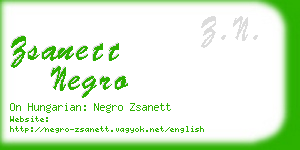 zsanett negro business card